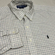 Ralph Lauren Blake Men's Classic Fit Checkered Long Sleeve Button Down Shirt XL