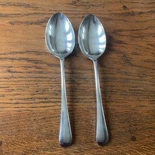 2 Vintage Silver Plated Duchess Old English Pattern Serving Tablespoons 21cm