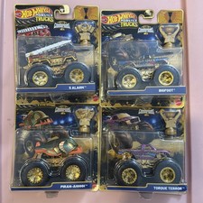 Hot Wheels Monster Trucks Trophy Champion Lot Of 4