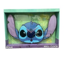 Disney Stitch Character Shaped Wall Clock With Analog Display Requires 1 AA Batt