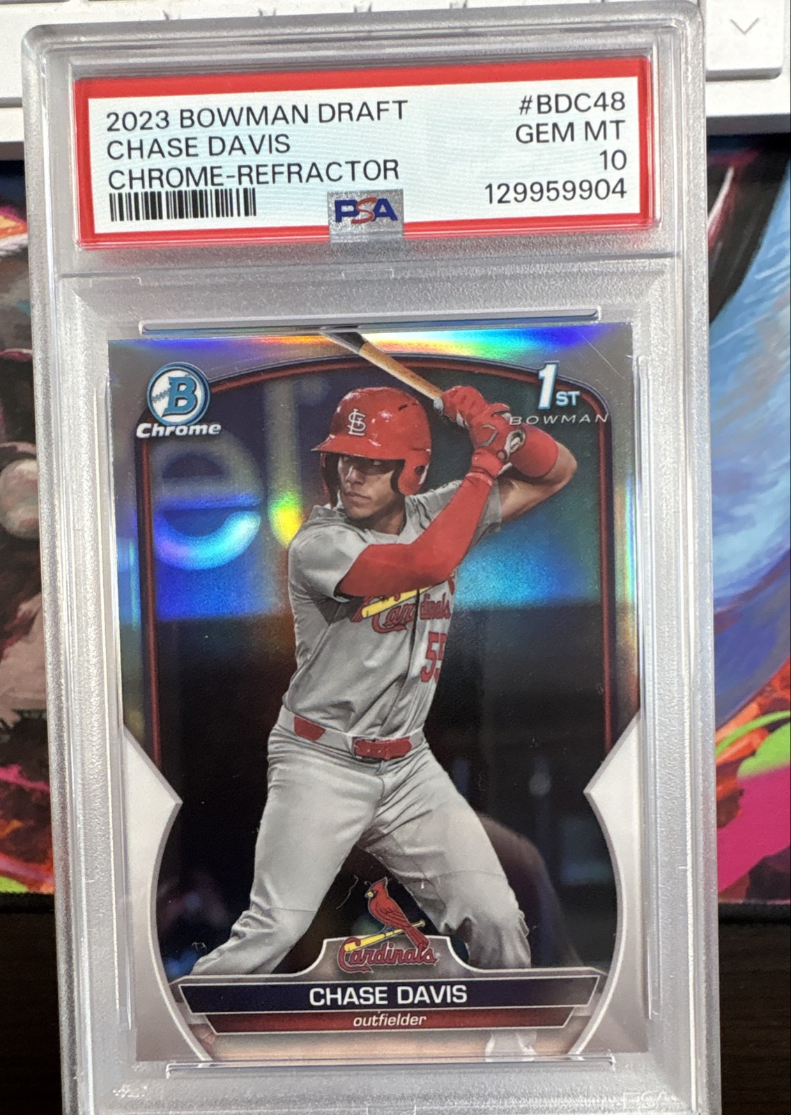 2023 Bowman Draft - Chrome Chase Davis #BDC-48 Refractor (RC) PSA 10 GEM MINT
