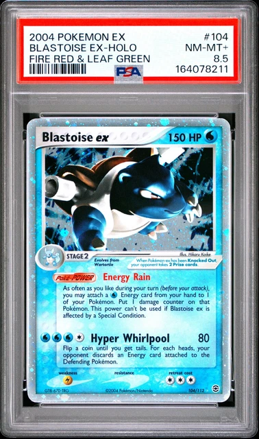 2004 POKEMON EX FIRE RED & LEAF GREEN #104 BLASTOISE EX-HOLO PSA 8.5