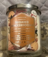 NEW BATH BODY WORKS WHITE BARN SUGARED SNICKERDOODLE Single Wick Candle 8 oz