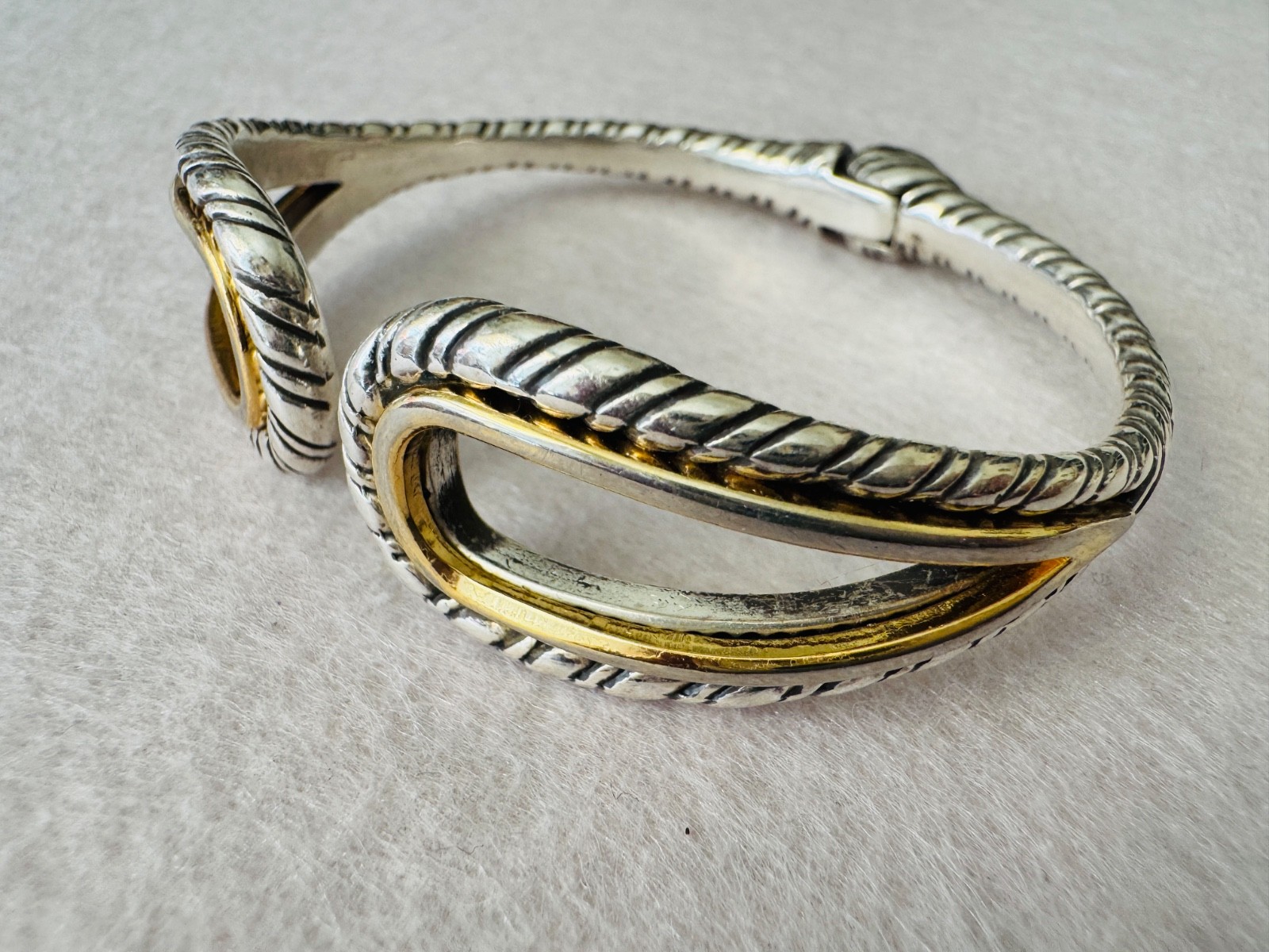 Brighton "Inner Circle” Two Tone Hinged Bracelet - image 4