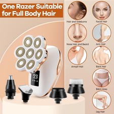 5 in 1 Wet Dry Painless Rechargeable Lady Shaver Electric Razor for Women NEW US