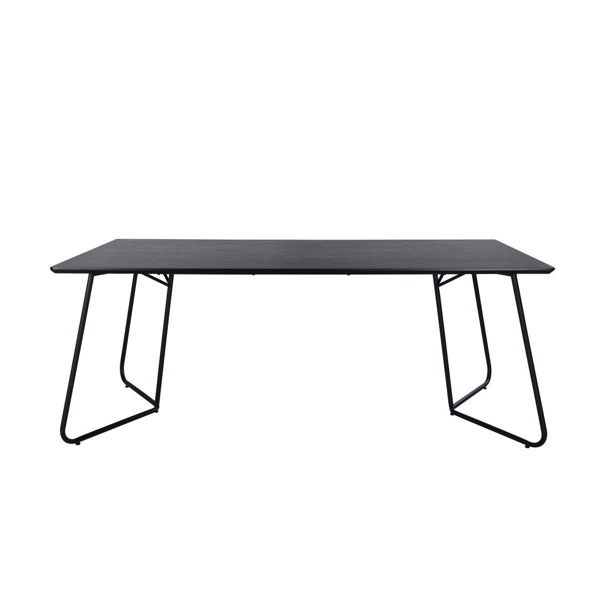 Table de repas design Petra 190cm noire table rectangulaire 8 places