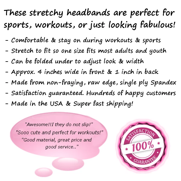 Wide Headbands, Discounts for multiples! Great for Adults and Youth - Image 2 of 3