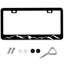 For Jeep Grand Cherokee Mountains Black Metal Car Suv License Plate Frame Cover For Jeep Grand Cherokee Mountains Black Metal Car Suv License Plate Frame Cover