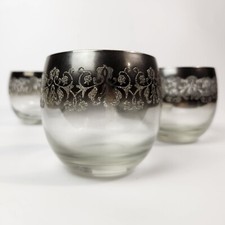 Ornate Baroque Inspired Mid 20th Century Rococo Glassware Gradient Effect 4 Set
