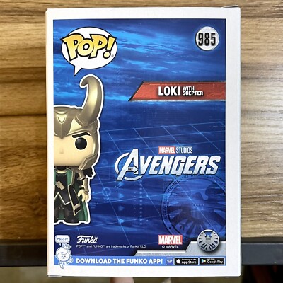 Avengers Loki With Scepter Funko Pop #985 Entertainment Earth