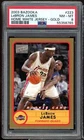 Lebron James Rookie Card 2003-04 Bazooka Home White Jersey Gold #223 PSA 8