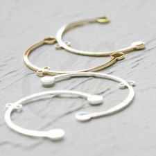 Solid Brass Half Circle - U Charm - 36x29mm 4507C