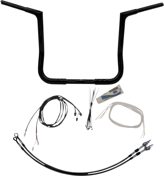 FBI Fat Baggers 1-1/4 Black 14 EZ Install Flat Top Handlebar