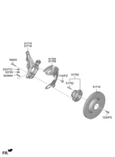 GENUINE NEW FR WHEEL HUB ASSY SUITS KIA NIRO EV 2WD GT-LINE 2022-ONWARDS