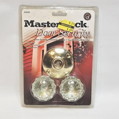 Master Lock Door Security Glass Knobs Door Handles #5253D NEW