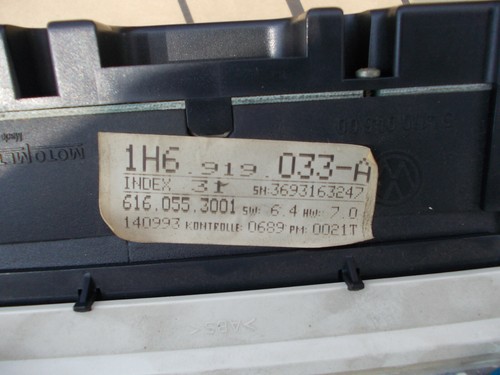 Kombiinstrument Golf 3 1,6 ABU  1H6919033A