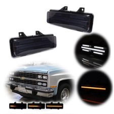 Kit de luces de señal de giro delanteras LED con lente de humo para camioneta Chevy GMC Jimmy