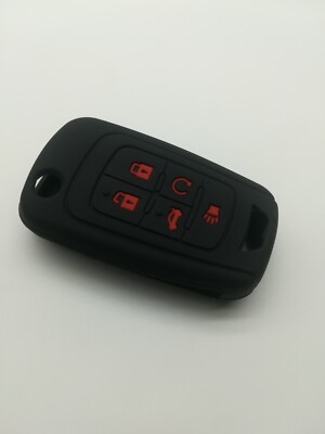 Black Key Fob Cover For Chevy Camaro, Cruze, Equinox, Impala, Malibu, Sonic – Replaces OHT01060512, TCKEY