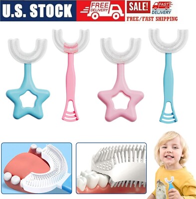 Kids Children Toothbrush 360° U-shaped Brush Oral Teeth Cleaner Baby 2-12 Years