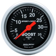 Autometer Sport-comp 52mm 35 Psi Mechanical Boost Gauge