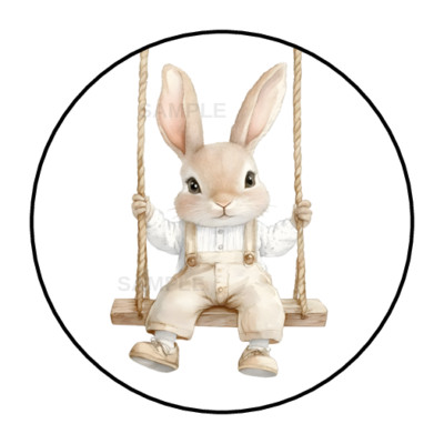 Easter Bunny stickers labels tags envelope seals party favors