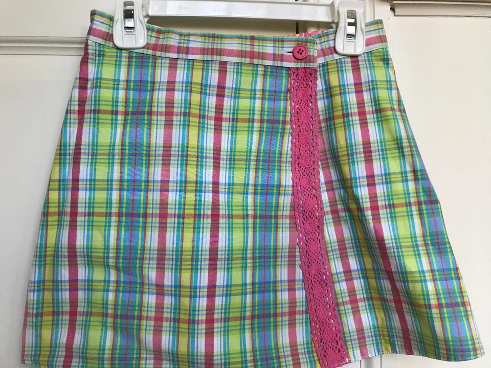 NWT Girls Hartstrings Reversible Skirt, Size 8, White, Pink, Green, Blue - Image 3 of 4