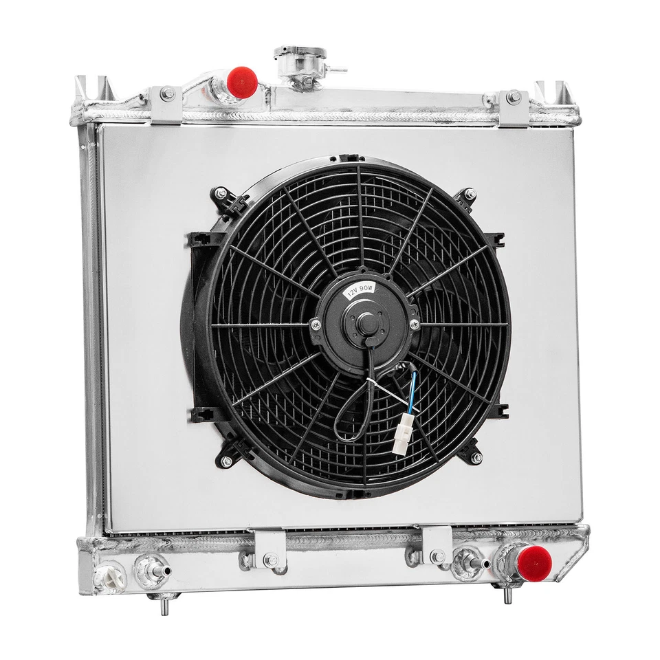 3 Row Aluminum Radiator&Shroud Fan For 1987-1999,96 Dodge Dakota 2.2L 2.5L 3.9L - Image 3 of 4