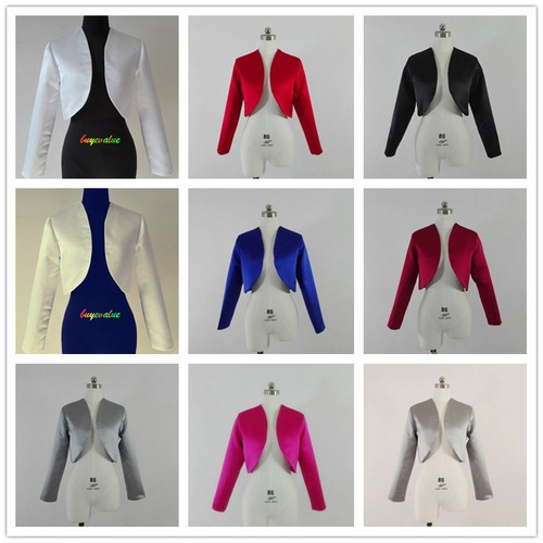 Satin Shawl Bolero Wedding Jacket 
