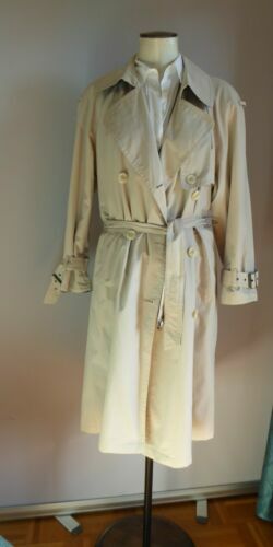 Chemise Homme Vintage TED LAPIDUS - Taille 44 - Coton Beige à Rayures - Manches Longues - Occasion Très Bon état