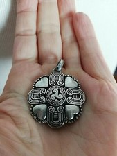 Pendentif en argent ancien,Breton Signée Kelt