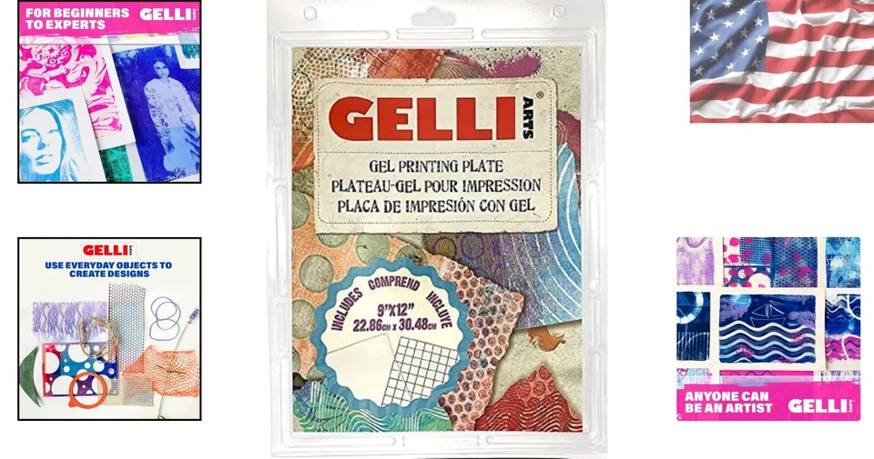 Placa Gelli 9" x 12" - Impresión en gel reutilizable para creatividad ilimitada en casa Foto 2 de 4