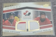 J. VIRTANEN/B. PERLINI Dual Jersey | 2014-15 UD Team Can Jrs Gold #TCDVP 95/99