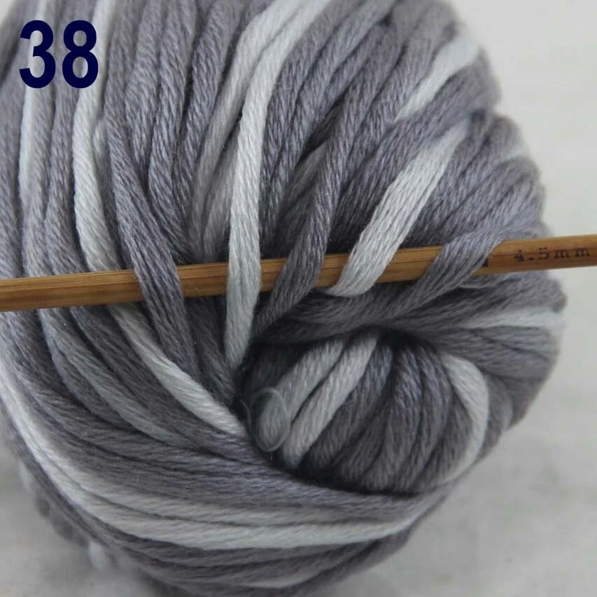 Venta C 6 bolas X 50 g algodón puro grueso peinado hilo de tejer lana 38 Foto 3 de 4