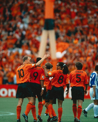 Netherlands EURO 2000 Home Jersey #10 Bergkamp Nike Orange Shirt