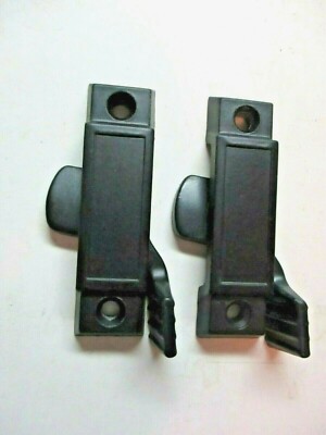 2 Sliding Window Black Zinc Sweep Latch Sash Locks 3/8'' Lip 2-1/4'' Centers 3/8SB