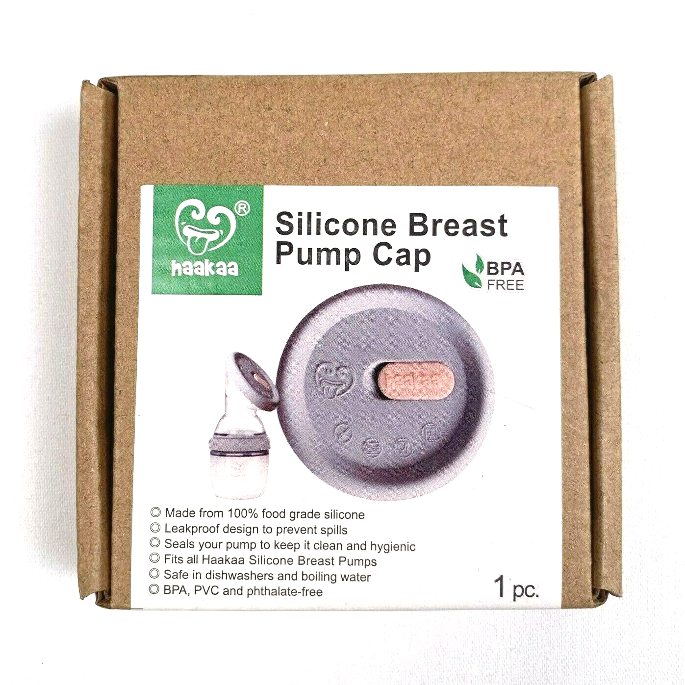 Haakaa Silicone Breast Pump Cap Leak Proof Fits ALL Haakaa Breast Pumps BPA Free