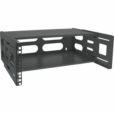 InLine  19 Zoll Rack zur Wandmontage 4HE 24-40cm Tiefe mit Abdeckung schwarz