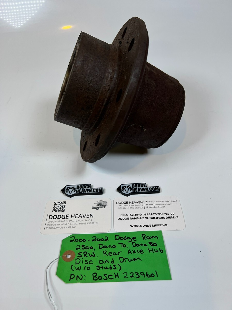 OEM 2000-2002 Dodge Ram 2500 Dana 70 / 80 SRW Rear Axle Hub Drum