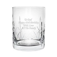 Personalised CR1 Engraved Crystal Whisky Mixer Glass