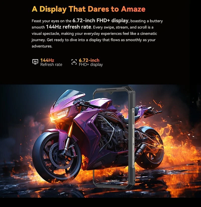 Cubot KingKong X PRO 5G Rugged Smartphone 48GB+256GB 6.72" 144Hz NFC,Dual Screen - Image 4 of 4