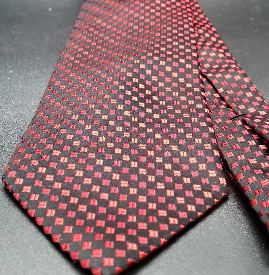 Мужской шелковый галстук Covington 57x3,5 дюйма черный/красный - Изображение 4 из 4