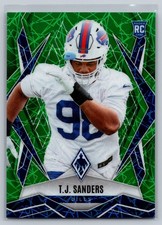 2025 Panini Phoenix - Rookies T.J. Sanders #181 Green Lazer /49 (RC)