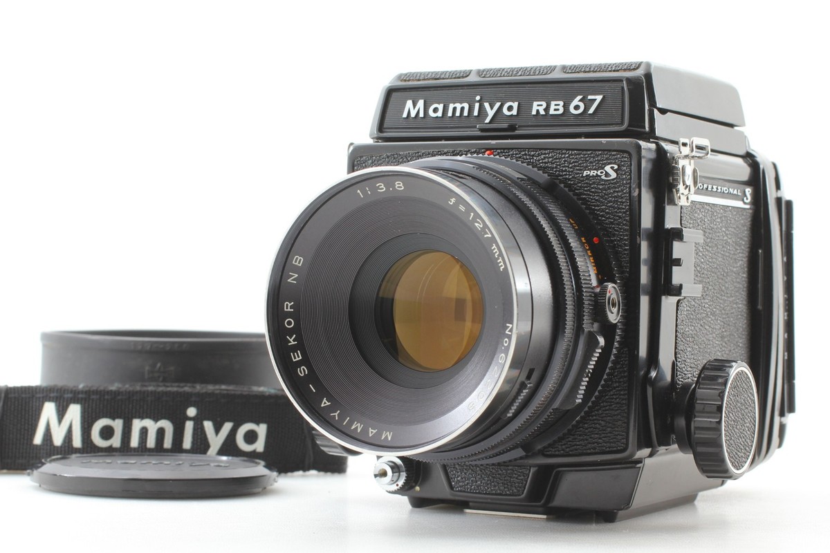 Mamiya RB67 ProS Pro S Body SEKOR-C 127mm f/3.8 Lens120 Film Back