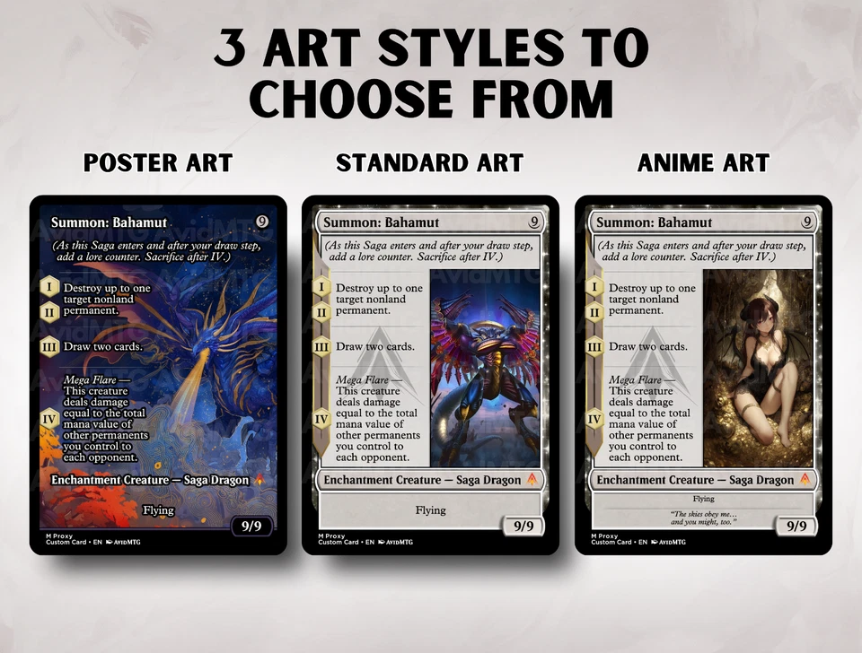 Summon: Bahamut - Custom Magic: The Gathering Card - Image 2 of 4