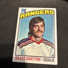1976-77 Topps Hockey Card #28 Gilles Gratton New York Rangers Vg Free Shipping!