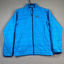 Patagonia Quilted Insulated Jacket Boys XXL 16-18 Blue Kids Winter Warm