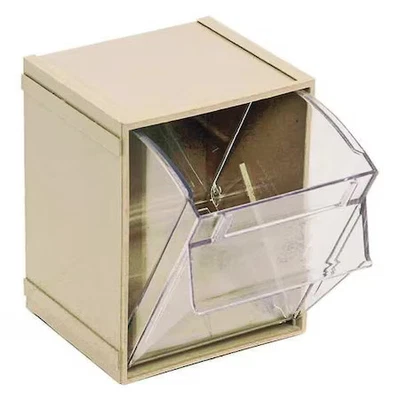 Quantum Storage Systems Qtb405iv Tip Out Bins, Individual, W 3/4, Ivory