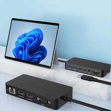 Rocketek Thunderbolt 4 Dock Dual Hdmivga Powe...