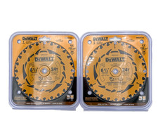 DEWALT 6-1/2 in. 24T Circular Saw Blade 2 blades total DWA261224