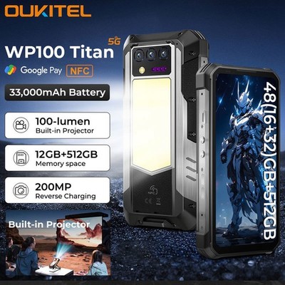 スマートフォン本体 OUKITEL WP100 Titan Amazon | OUKITEL WP100 TITAN 5G SIMフリー スマホ 本体 33000mAh